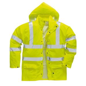 M Yellow Portwest S491 Sealtex Ultra Hi-Vis Waterproof Unlined Rain Jacket